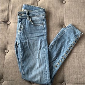 Blue Skinny CARMAR Jeans w/bottom hooks